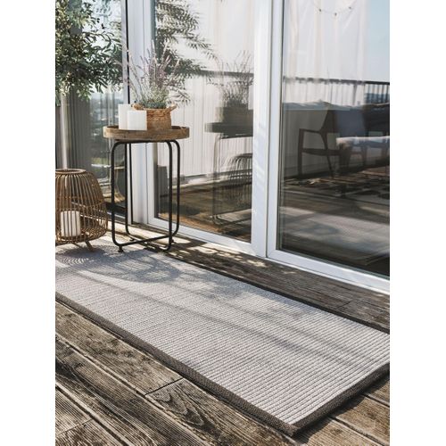Tapis De Couloir Extérieur Et Intérieur Nandi Gris 70x200 Cm