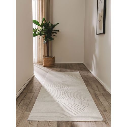 Tapis De Couloir Extérieur Et Intérieur Mars Crème 2 80x240 Cm