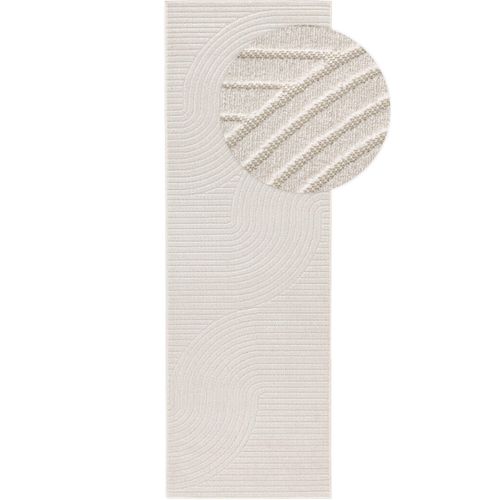 Tapis De Couloir Extérieur Et Intérieur Mars Crème 2 80x240 Cm