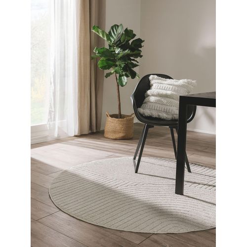 Tapis D'extérieur Et Intérieur Rond Mars Crème 2 160 Cm Rond