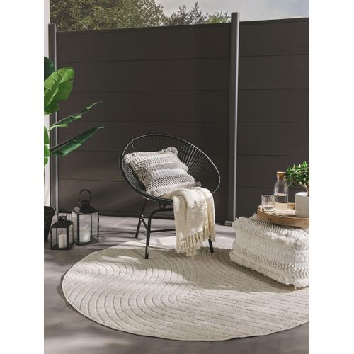 Tapis D'extérieur Et Intérieur Rond Mars Crème 2 160 Cm Rond