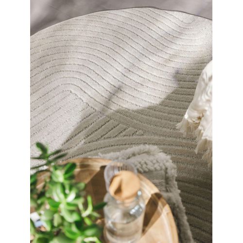 Tapis D'extérieur Et Intérieur Rond Mars Crème 2 160 Cm Rond