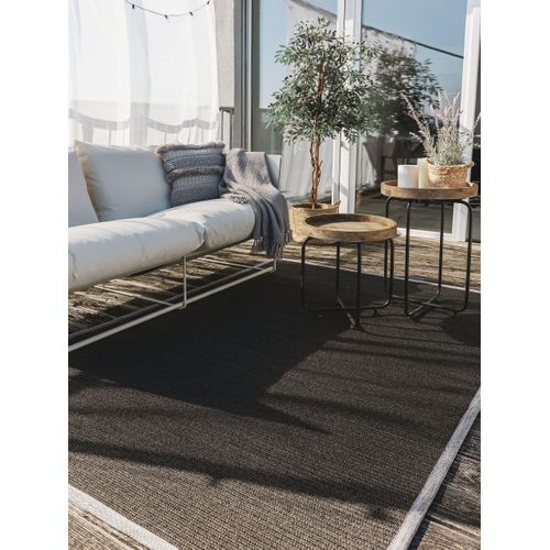 Tapis D'extérieur Et Intérieur Nandi Noir 90x130 Cm