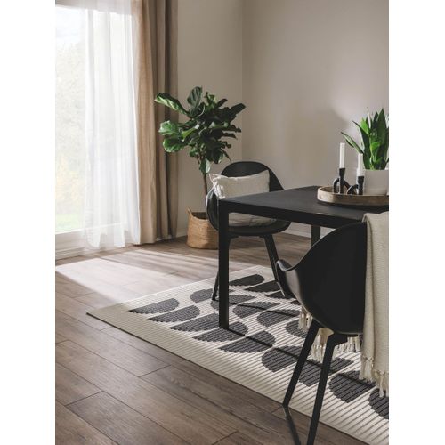 Tapis D'extérieur Et Intérieur Taro Noir Et Blanc 1 200x290 Cm