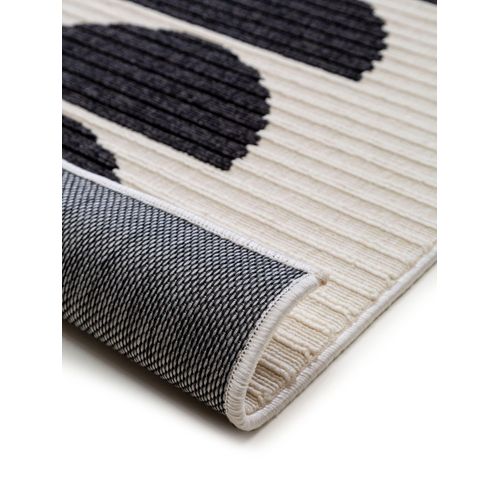 Tapis D'extérieur Et Intérieur Taro Noir Et Blanc 1 200x290 Cm