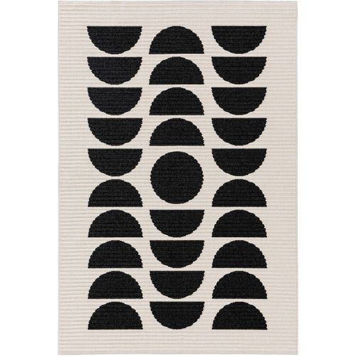 Tapis D'extérieur Et Intérieur Taro Noir Et Blanc 1 80x150 Cm