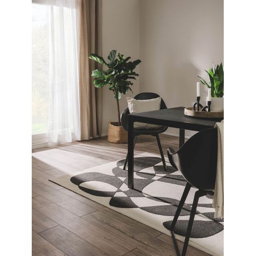 Tapis D'extérieur Et Intérieur Taro Noir Et Blanc 2 80x150 Cm