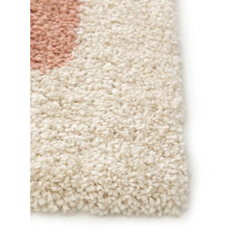 Tapis à Poils Longs Louise Crème/rose 120x170 Cm