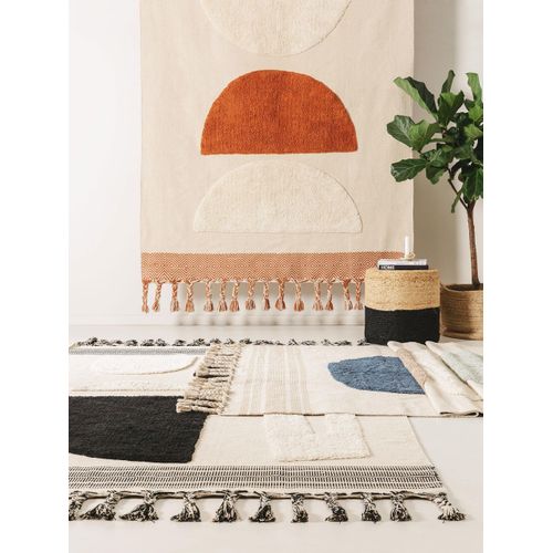 Tapis En Coton Gibson Bleu 120x170 Cm