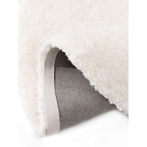 Tapis à Poils Longs Rond Cloudy Crème  80 Cm Rond