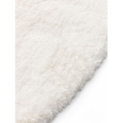 Tapis à Poils Longs Rond Cloudy Crème  80 Cm Rond