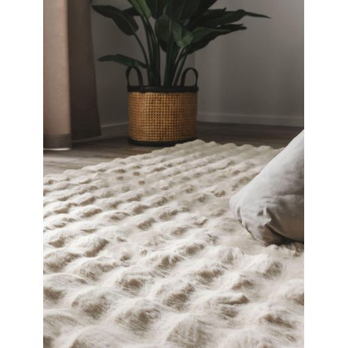 Tapis De Fourrure Dave Beige 80x150 Cm