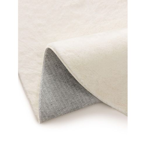 Tapis En Fausse Fourrure Furry Crème 160 Cm Rond