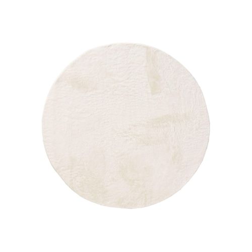 Tapis En Fausse Fourrure Furry Crème 200 Cm Rond