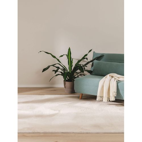 Tapis En Fausse Fourrure Furry Beige 140x200 Cm