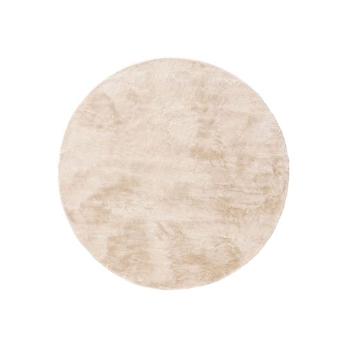 Tapis En Fausse Fourrure Furry Beige 200 Cm Rond