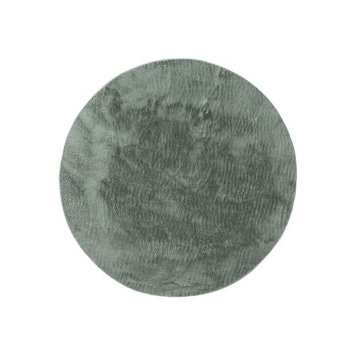 Tapis En Fausse Fourrure Furry Vert 200 Cm Rond
