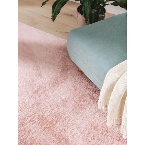 Tapis En Fausse Fourrure Furry Rose 140x200 Cm