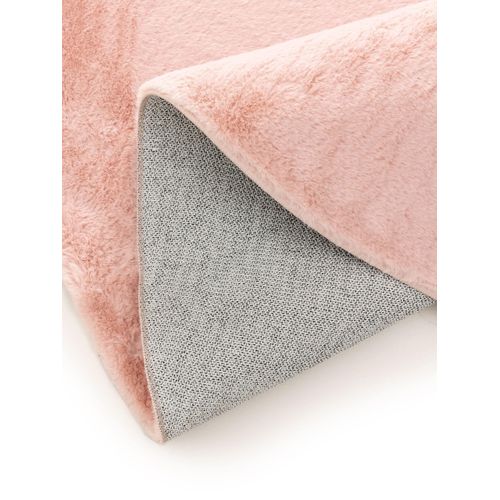 Tapis En Fausse Fourrure Furry Rose 200 Cm Rond