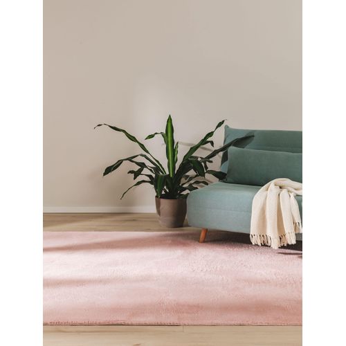 Tapis En Fausse Fourrure Furry Rose 80x150 Cm