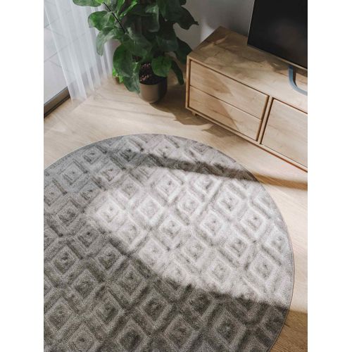 Tapis Leo Gris Clair 160 Cm Rond