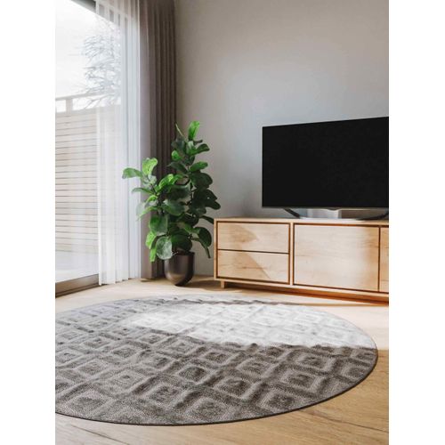Tapis Leo Gris Clair 200 Cm Rond