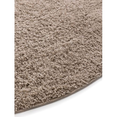 Tapis à Poils Longs Soho Beige 160 Cm Rond