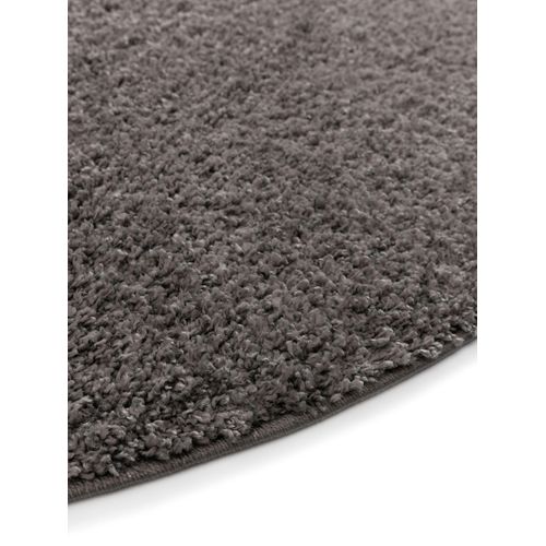 Tapis à Poils Longs Soho Gris 160 Cm Rond