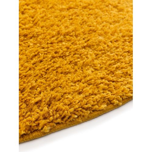 Tapis à Poils Longs Soho Jaune 160 Cm Rond