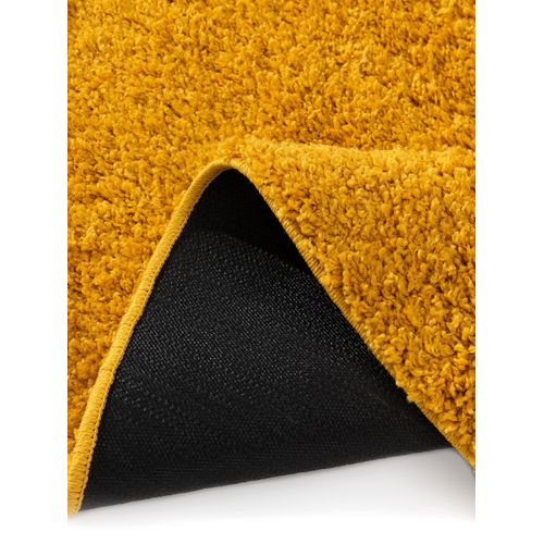 Tapis à Poils Longs Soho Jaune 160 Cm Rond