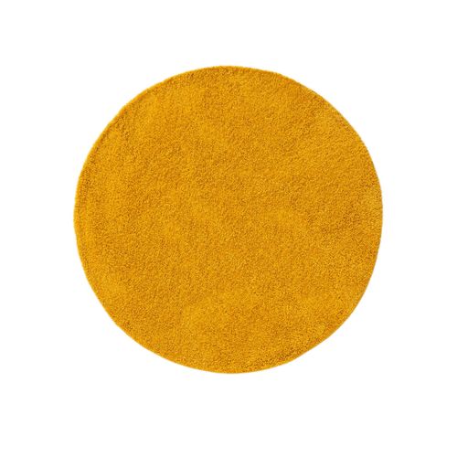 Tapis à Poils Longs Soho Jaune 160 Cm Rond
