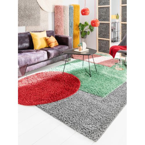 Tapis à Poils Longs Soho Jaune 160 Cm Rond