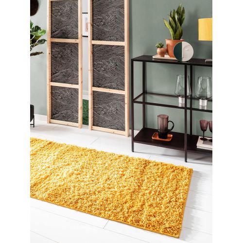 Tapis à Poils Longs Soho Jaune 60x120 Cm