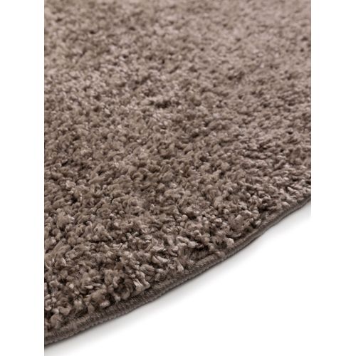 Tapis à Poils Longs Soho Taupe 250 Cm Rond
