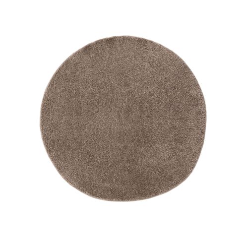 Tapis à Poils Longs Soho Taupe 250 Cm Rond