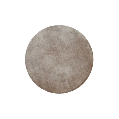 Tapis De Bain 90 Rd. Doux Beige Sable Uni Joris