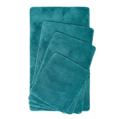 Tapis De Bain 55x65 Doux Turquoise Uni Joris