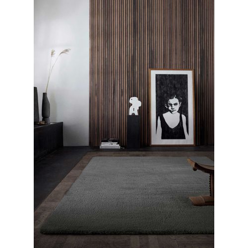 Tapis Doux 200x200 Microfibre Anthracite Vanessa