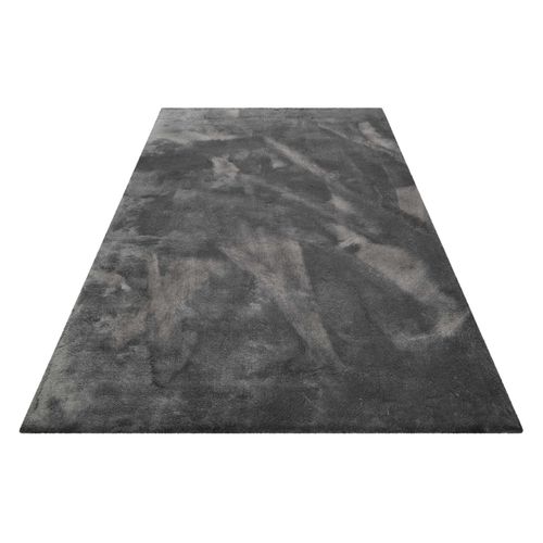 Tapis Doux 200x200 Microfibre Anthracite Vanessa