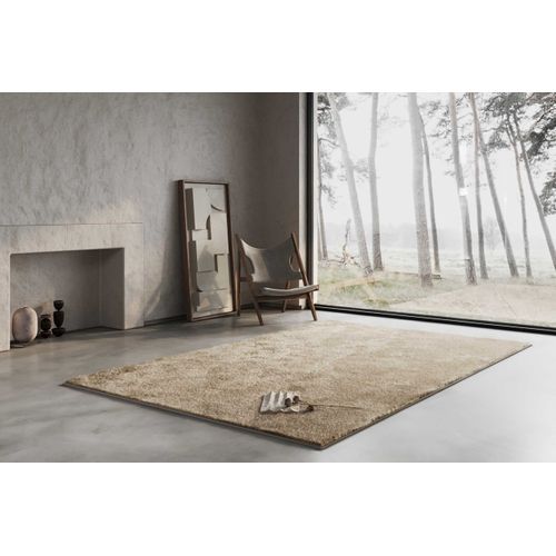 Tapis Salon 160x225 à Poils Longs Beige Sable Fanny