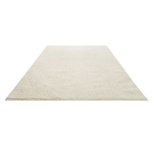 Tapis Salon 160x225 à Poils Longs Blanc Crème Fanny