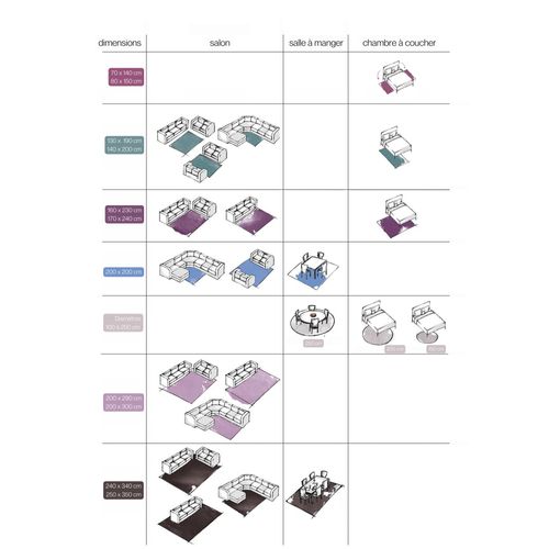 Tapis Salon 160x225 à Poils Longs Blanc Crème Fanny