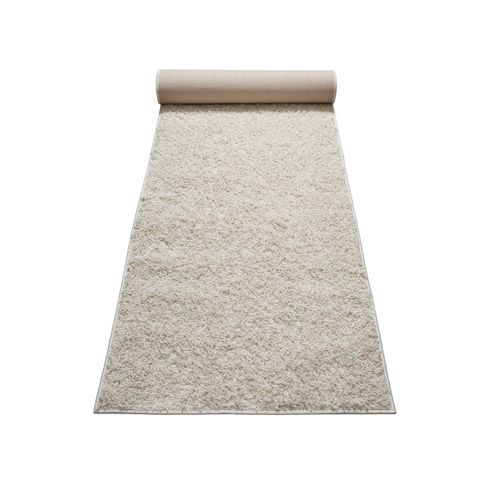 Tapis Beige 80x400 à Poils Aspect Laine Bouclettes Greta
