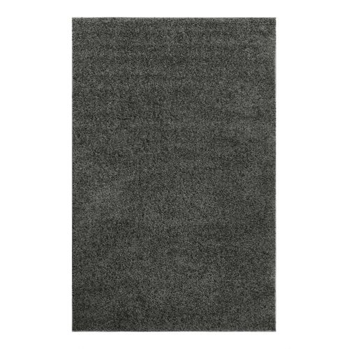 Tapis Anthracite 160x225 à Poils Aspect Laine Bouclettes Greta