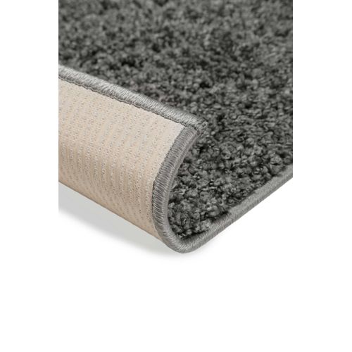 Tapis Anthracite 160x225 à Poils Aspect Laine Bouclettes Greta