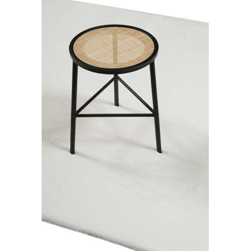 Tapis Blanc 120x170 Moelleux Poils Longs Anna