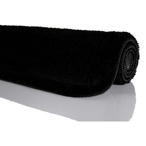 Tapis De Bain 60x100 Doux Noir Uni Joris