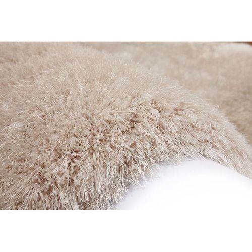 Tapis Shaggy Fait Main "cosy" Ivoire 120 X 170 Cm