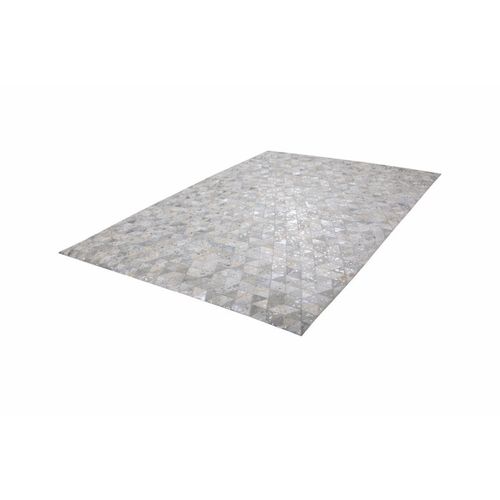 Tapis Patchwork Fait Main "rocket" Gris et Argent 160 X 230 Cm
