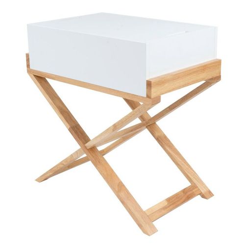 Table D'appoint Design "valérie" 58cm Blanc